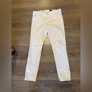 AG Adriano Goldschmied The Prima Size 32 R White Jeans Denim Stretch EUC